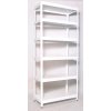 Kovový regál Biedrax 45 x 90 x 270 cm, biely - 6 políc biele lamino 12mm