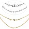 Kuličkové řetízky 2,4mm z chirurgické oceli - 45cm / Light Gold RL