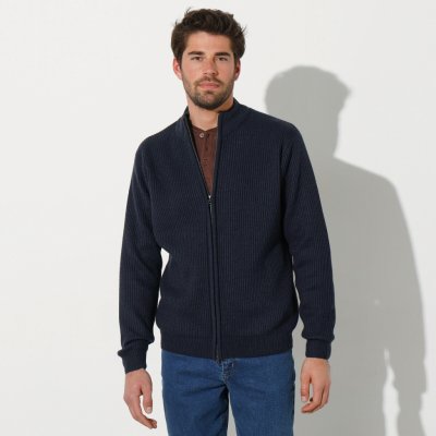 Blancheporte sveter na zips, 30 % vlna nám.modrá