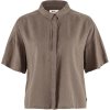 FJÄLLRÄVEN Övik Hemp Camp Shirt SS W Suede Brown - XS