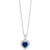 Strieborný prívesok Velvet Heart, srdce so zirkónmi Preciosa, 5370 68 modrý/zafír