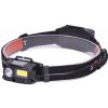 Solight LED čelové nabíjacie svietidlo 3W + COB, Cree, 150lm + 60lm, Lion [WN30]