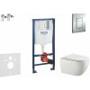Grohe Rapid SL Set predstenovej inštalácie, klozetu Gaia a dosky softclose, tlačidlo Skate Cosmopolitan, chróm SANI11BA1106-GR