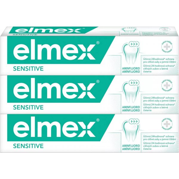 Zubná pasta Elmex Sensitive zubná pasta 3 x 75 ml