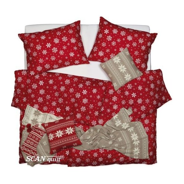 Scan Quilt vianočné obliečky s vločkami 9065 Bavlna 70x90 140x200 od 37 € -  Heureka.sk
