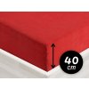 Froté napínacie prestieradlo na extra vysoký matrac FR-007 Sýto červené 180 x 220 - výška 40 cm