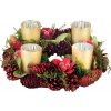 Veniec MagicHome Vianoce, adventný, červený, 30 cm