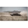 Foto obraz sklo tvrzené Tank na púšti 100x50 cm
