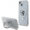 Karl Lagerfeld tvrdý obal s prstencovým stojanom MagSafe (KLHMP14SHMRSKCH) - iPhone 14 - Biela Karl & Choupette KF2340871