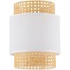 TK Lighting | Náhradné tienidlo pre stolnú lampu a luster BOHO E27 pr. 20 cm ratan/biela | 9409