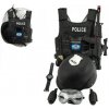 Sada - policajná pištoľ, prilba s doplnkami, 38cm