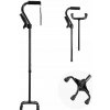 SucceBuy Skladacia Palica Nosnosť 113KG Nastaviteľná Výška S Podstavou Čierna