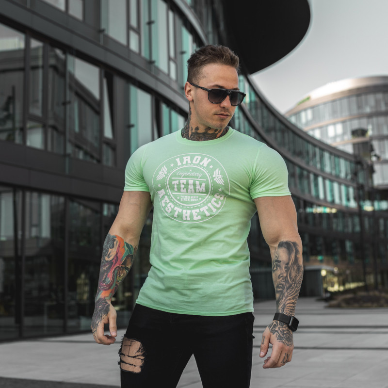 Pánske fitness tričko Iron Aesthetics Circle Star mentolová zelená Zelená  od 9,9 € - Heureka.sk