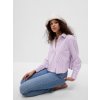 GAP Bavlnená košeľa crop Fialová XL Fialová Fialová