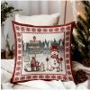 Vianočná gobelínová obliečka na vankúš Severný pól Chenille IT037A Viacfarebná 50x50 cm