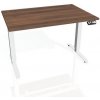 Pracovný stôl Motion, PO, 2S, 140x70,5-120,5x80 cm, orech/biela