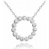 MINET JMAS0122SN45 - Guľôčkový strieborný náhrdelník s bielymi zirkónmi