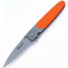 Ganzo Knife G743-2-OR vreckový nôž 8,7 cm, Stonewash, oranžová, G10, oceľ