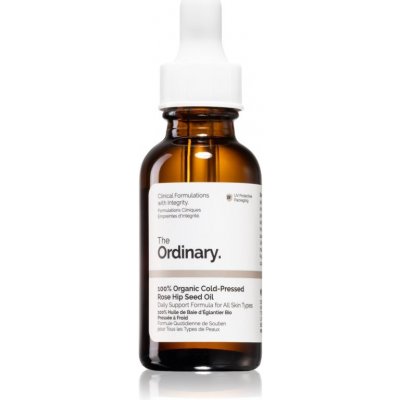 The Ordinary 100% Organic Cold-Pressed Rose Hip Seed Oil šípkový olej pre hydratáciu a vypnutie pokožky 30 ml