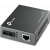 TP-LINK 10/100/1000 Mbps RJ45 to 1000 Mbps Single-Mode SC Fiber Converter PORT: 1× Gigabit TX SC Port, 1× Gigabit RX SC Port, 1 MC210CS