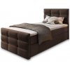 Čalúnená boxspingová jednolôžková posteľ Vamon 90x200 - hnedá