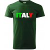 Italy Nápis - Klasické pánske tričko vyššej gramáže - L ( Fľaškovozelená )