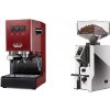 Gaggia Classic E24, red + Eureka Mignon Specialita Compatto, CR chrome