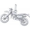 Stříbrný přívěsek motorka kroska PRM13123