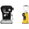 Ascaso Dream ONE, Dark Black + Eureka Helios 75, yellow