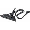 Akasa USB-C 3.1 Gen2 + 2x USB-A 3.0 záslepka (AK-CBUB52-50BK)