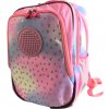 PIXIE CREW Junior batoh, růžová, Srdce a tlapky 100 pixelů (1009PXB-42-39)