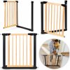 EcoToys Bezpečnostná závorová brána 74-80 cm na schody a dvere kovové drevo