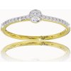 VIPgold Zásnubný prsteň s briliantmi v žltom zlate R330-48706z