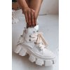 Kožené zateplené športové čižmy GOE krémová 37 GOE 5908454004665