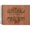 ATMOWOOD Drevené svadobné fotoalbum - kvety Zvoľte variant: Orech