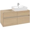 VILLEROY & BOCH Collaro závesná skrinka pod umývadlo na dosku (umývadlo vpravo), 4 zásuvky, 1200 x 500 x 548 mm, Nordic Oak, C13000VJ