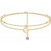 Swarovski e. zlatá retiazka na nohu Summer Love sel1043