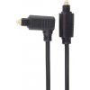 PremiumCord Kábel Toslink - Toslink 90 °, hrúbka kábla: 4.0mm, dĺžka 2