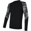 SENSOR MERINO IMPRESS pánske tričko s dlhým rukávom black/honeycomb Veľkosť: S