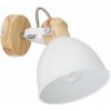 Globo 54018-1 nástenná lampa Wiho 1x40W | E27 - drevo, biela
