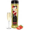 Profesionálny masážny olej Shunga Erotic Massage Oil Romance Sparkling Strawberry Wine 240 ml