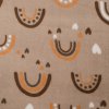 Strima Cuddle Fleece Double Face - rainbow + hearts, sand