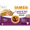 IAMS Advanced Nutrition Senior Land & Sea Collection v omáčke - výhodné balenie: mix 1 (24 x 85 g, 2 druhy)