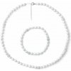 Tiniana Perlová souprava pravé říční perly Brynja , náhrdelník a náramek, šedá
