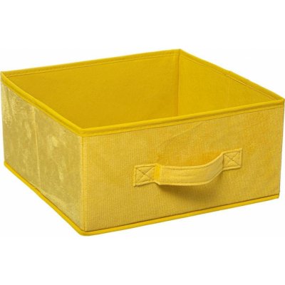 DekorStyle Úložný textilný box Volk 31x15 cm žltý