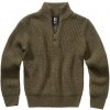 Urban Classics Detský sveter Kids Marine Troyer Pullover Olive