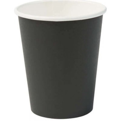 Nideko EKO papierový čierny pohár na teplé nápoje 200 ml