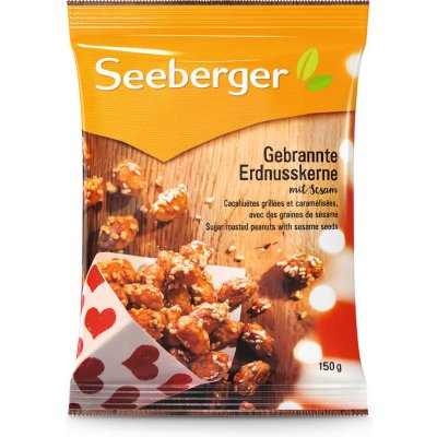 Seeberger Pražené arašidy v cukre so sezamom 150 g