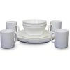 Vango Alfresco Dining Set biela sivá 16 piece