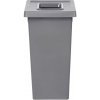 Šedý plastový odpadkový kôš FIT-BIN s šedým vekom - 75 l